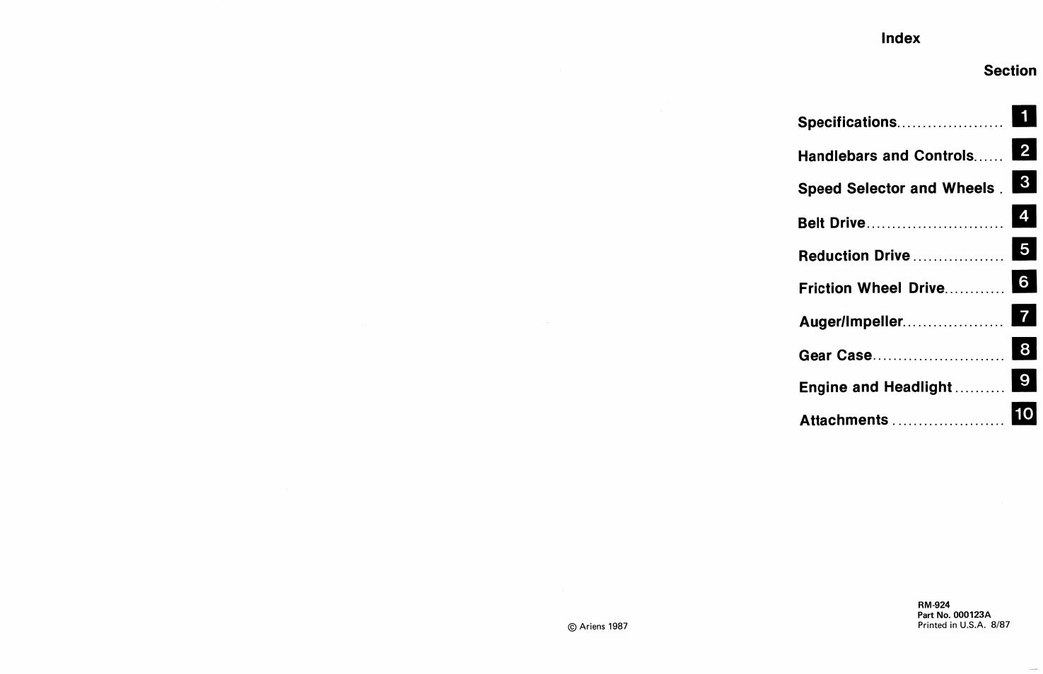 Ariens 924 User Manual | Page 5 / 72