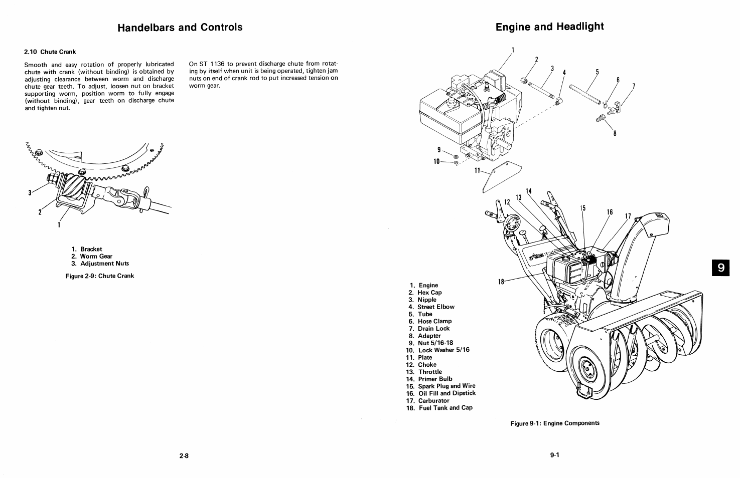 Engine and headlight | Ariens 924 User Manual | Page 57 / 72