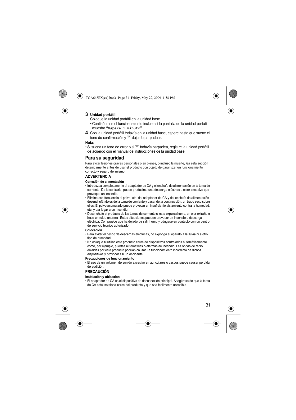 Panasonic KXTGA648EX User Manual | Page 31 / 44