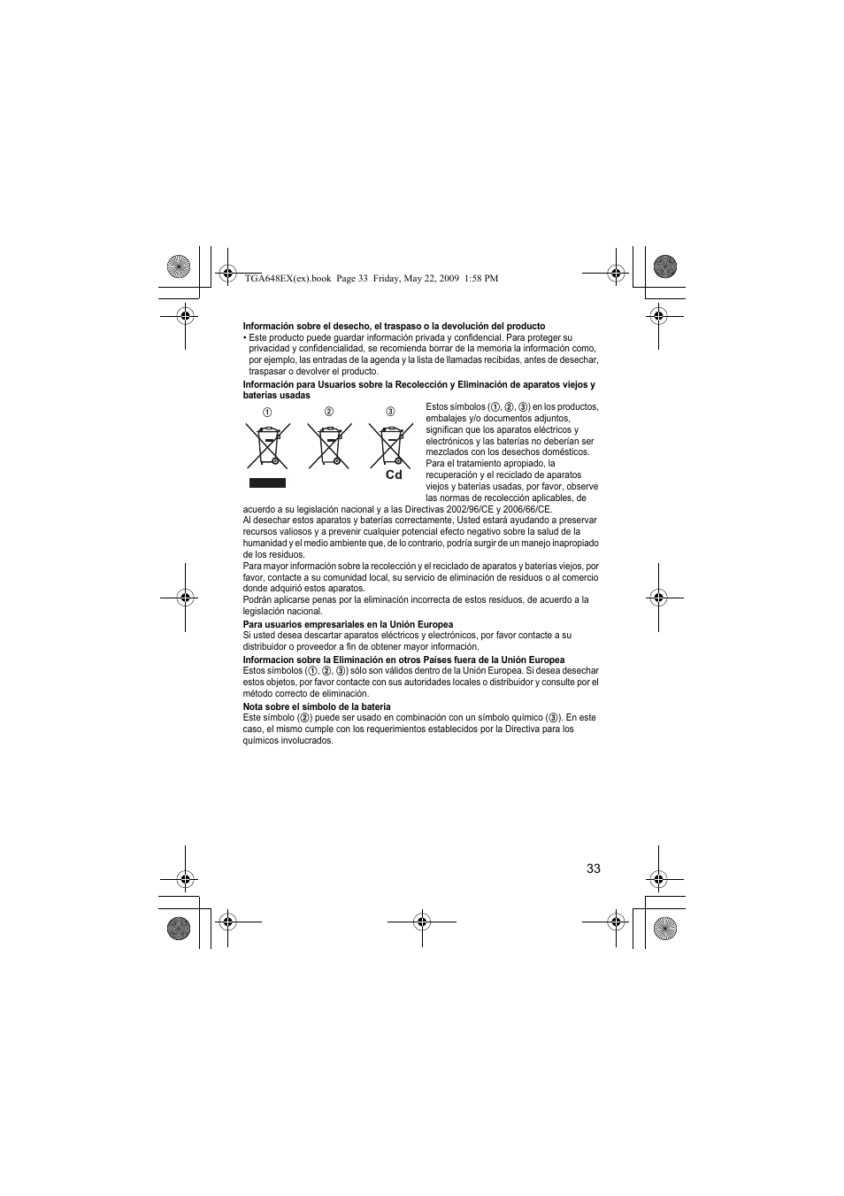 Panasonic KXTGA648EX User Manual | Page 33 / 44
