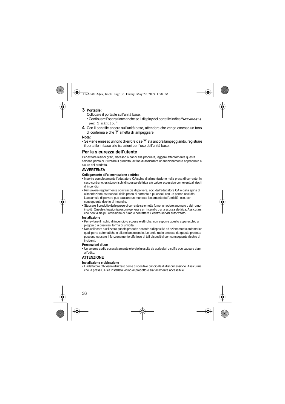 Panasonic KXTGA648EX User Manual | Page 36 / 44