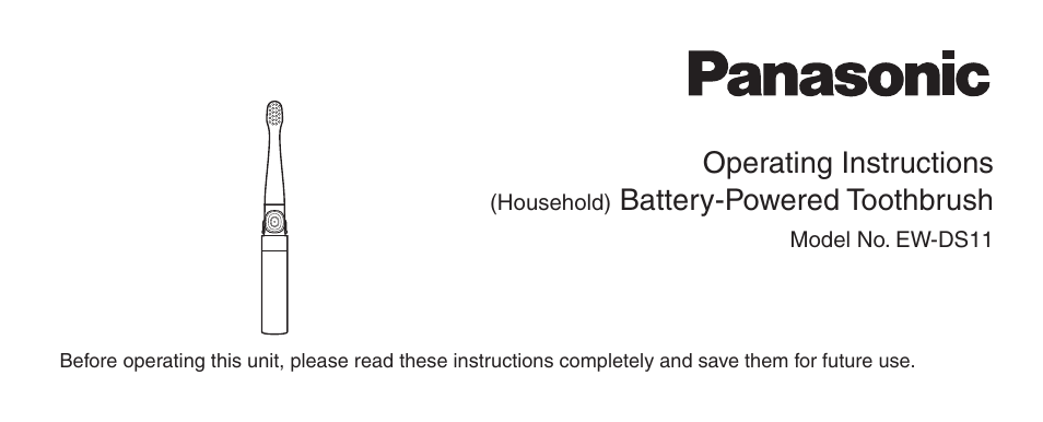 Panasonic EWDS11 User Manual | 118 pages