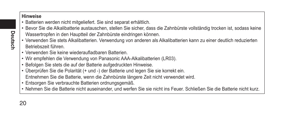 Panasonic EWDS11 User Manual | Page 20 / 118