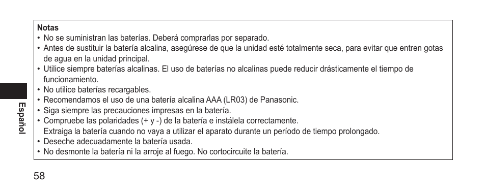 Panasonic EWDS11 User Manual | Page 58 / 118