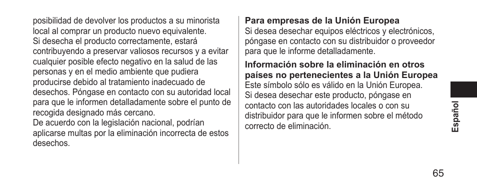 Panasonic EWDS11 User Manual | Page 65 / 118