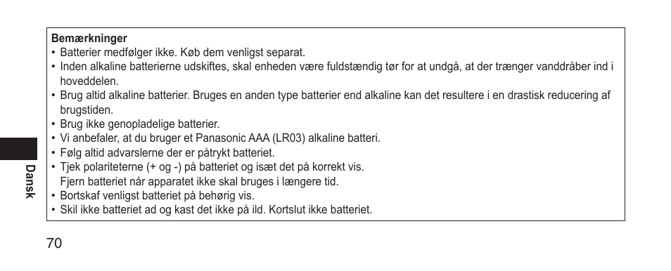 Panasonic EWDS11 User Manual | Page 70 / 118