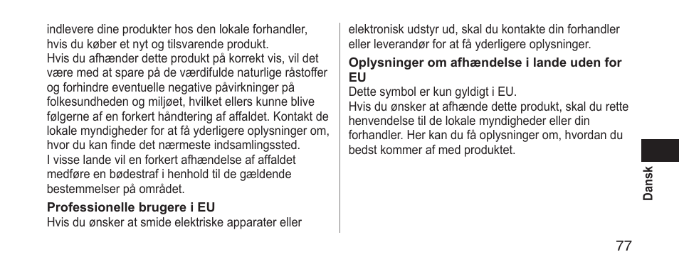 Panasonic EWDS11 User Manual | Page 77 / 118