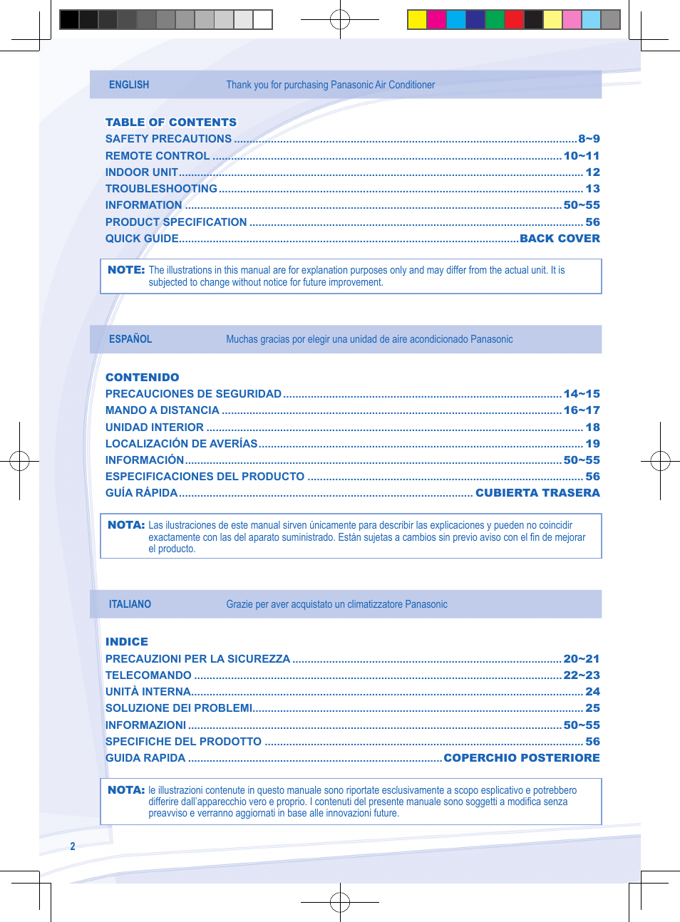 Panasonic CSYE18MKX User Manual | Page 2 / 60