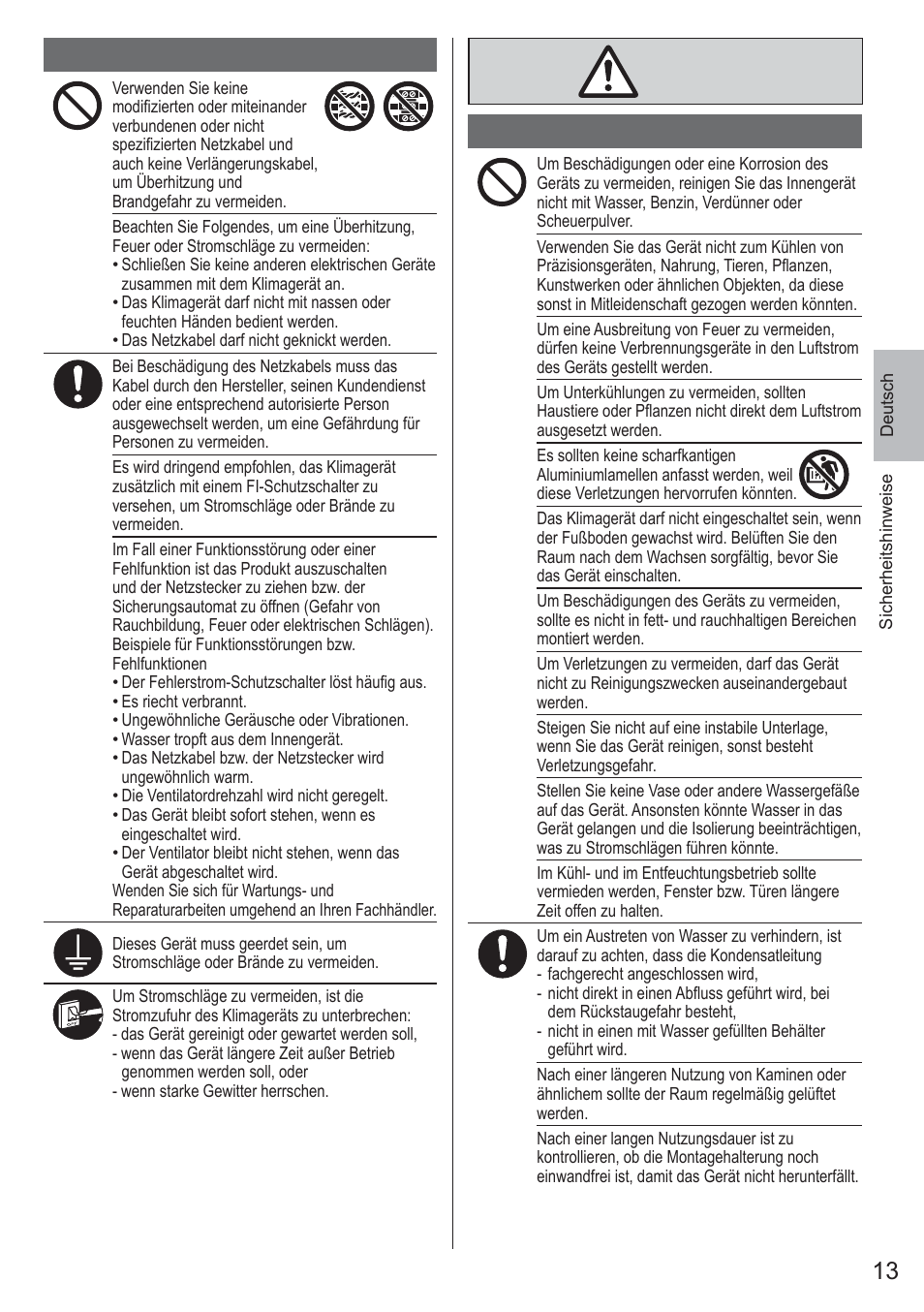 Panasonic CU2E15PBE User Manual | Page 13 / 76