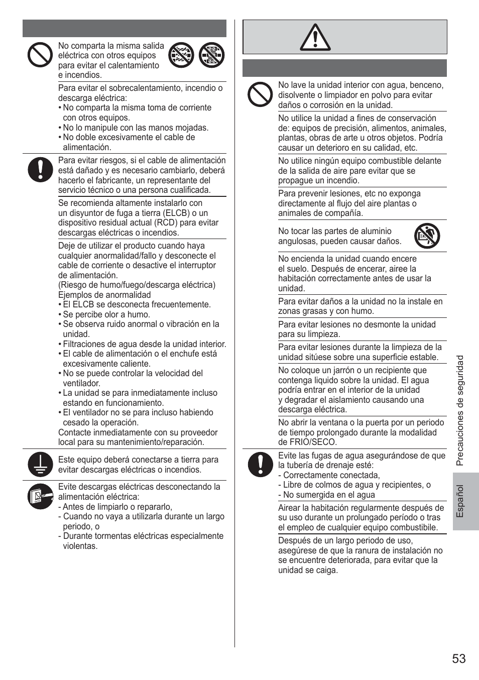 Panasonic CU2E15PBE User Manual | Page 53 / 76