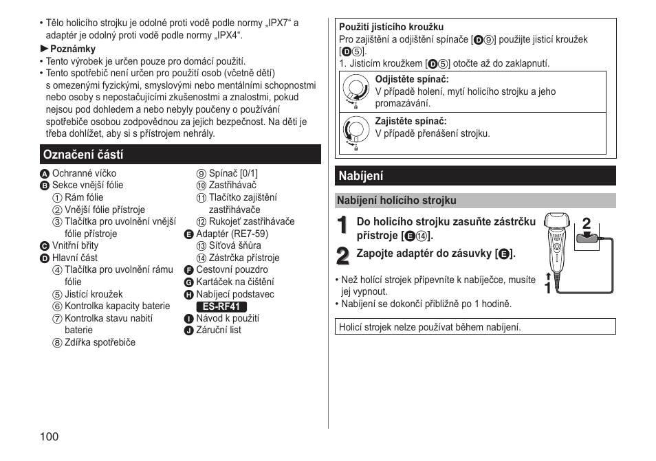 Panasonic ESRF31 User Manual | Page 100 / 142