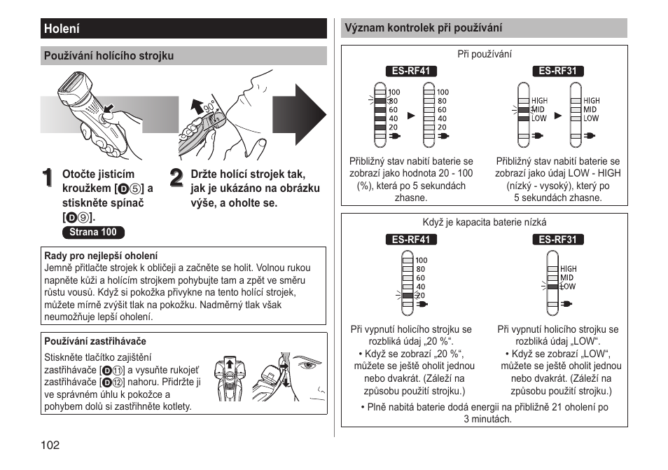 Panasonic ESRF31 User Manual | Page 102 / 142