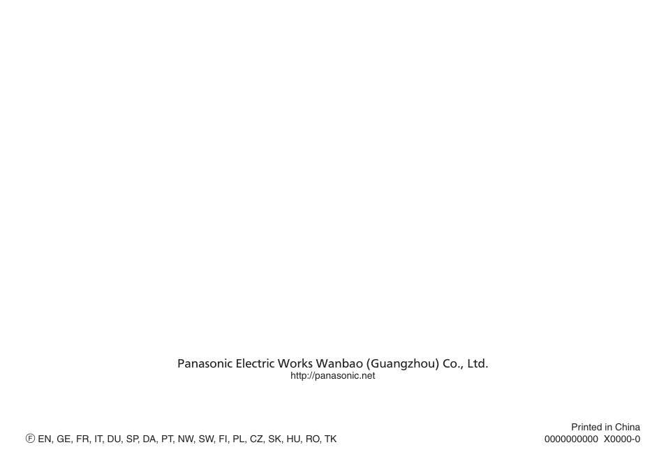 Panasonic ESRF31 User Manual | Page 142 / 142