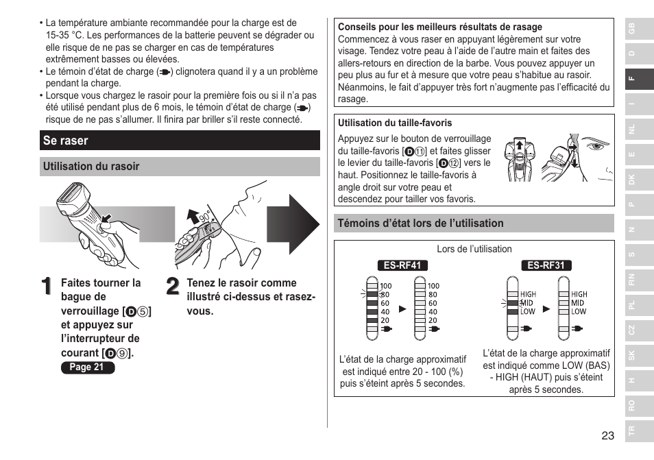Panasonic ESRF31 User Manual | Page 23 / 142