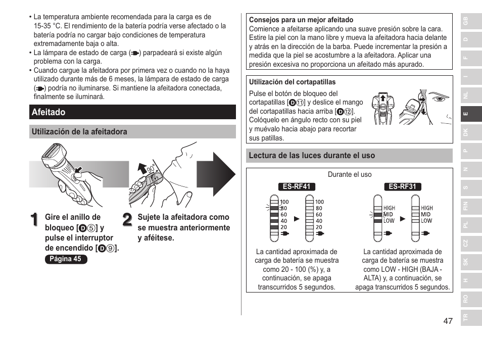 Panasonic ESRF31 User Manual | Page 47 / 142