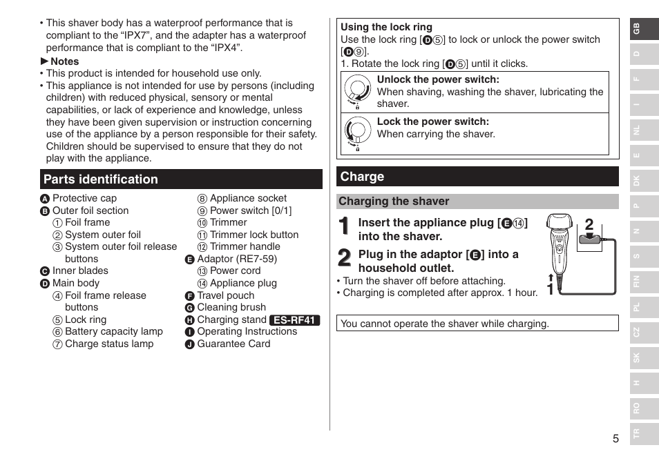 Panasonic ESRF31 User Manual | Page 5 / 142