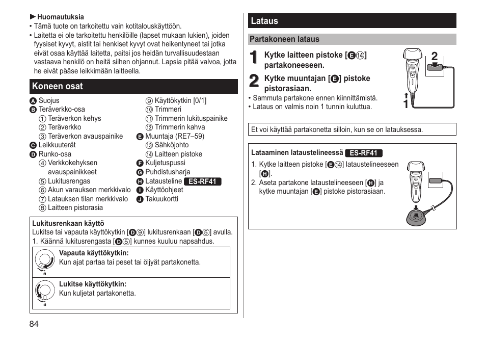 Panasonic ESRF31 User Manual | Page 84 / 142