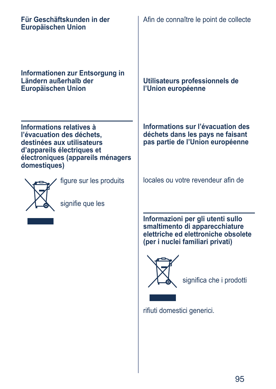 Français, Italiano | Panasonic ER2403 User Manual | Page 95 / 104