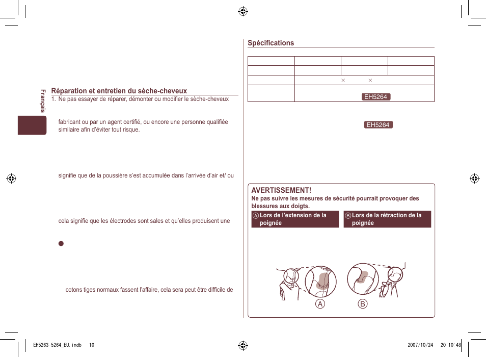 Panasonic EH5264 User Manual | Page 10 / 72