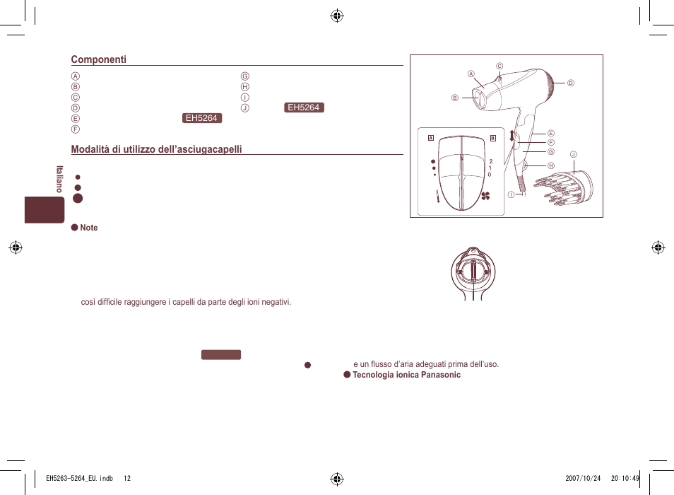 Panasonic EH5264 User Manual | Page 12 / 72