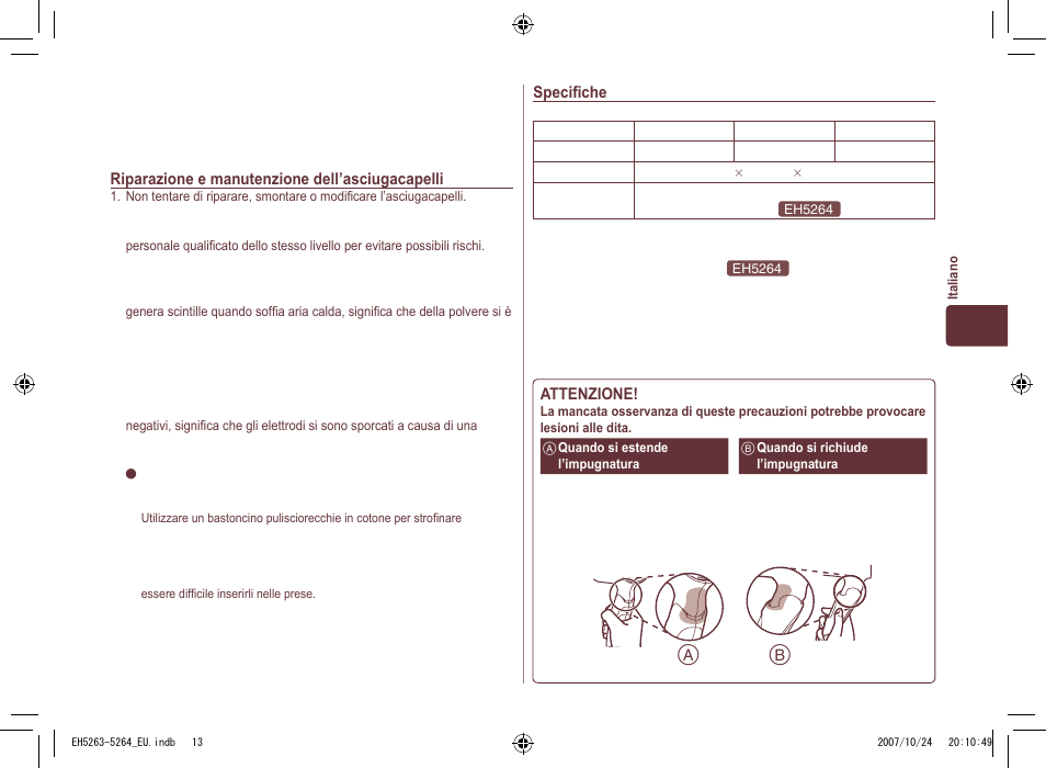 Panasonic EH5264 User Manual | Page 13 / 72