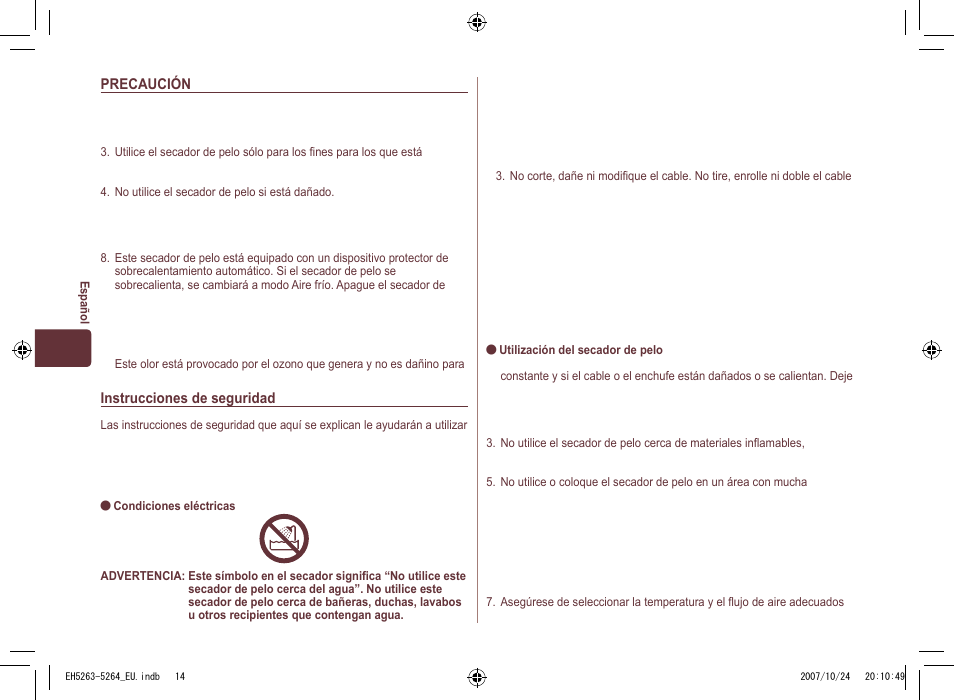 Panasonic EH5264 User Manual | Page 14 / 72