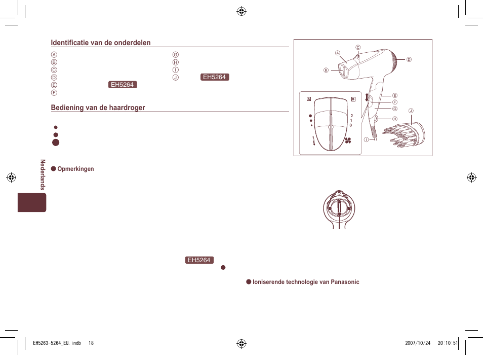Panasonic EH5264 User Manual | Page 18 / 72