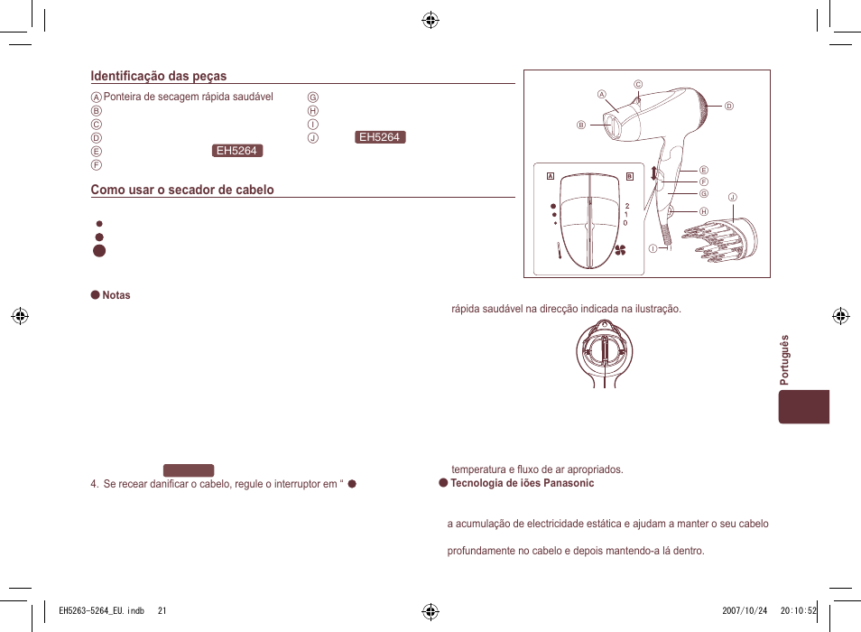 Panasonic EH5264 User Manual | Page 21 / 72
