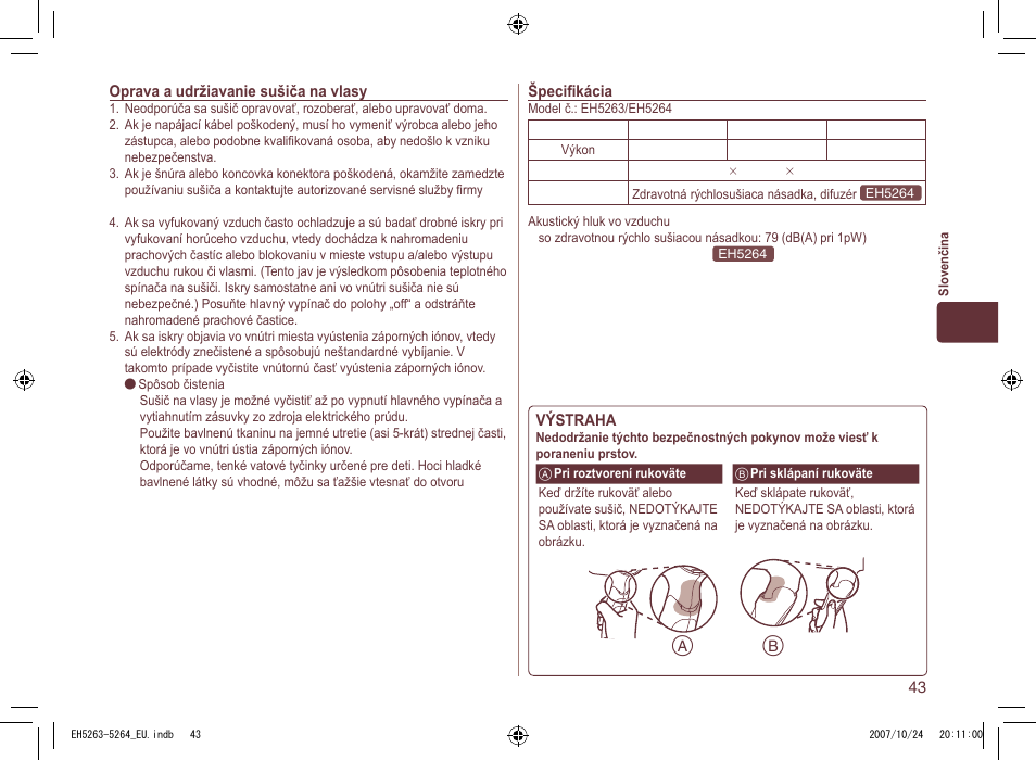 Panasonic EH5264 User Manual | Page 43 / 72