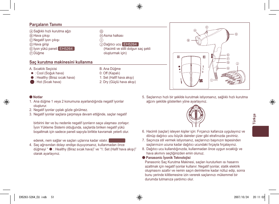 Panasonic EH5264 User Manual | Page 51 / 72