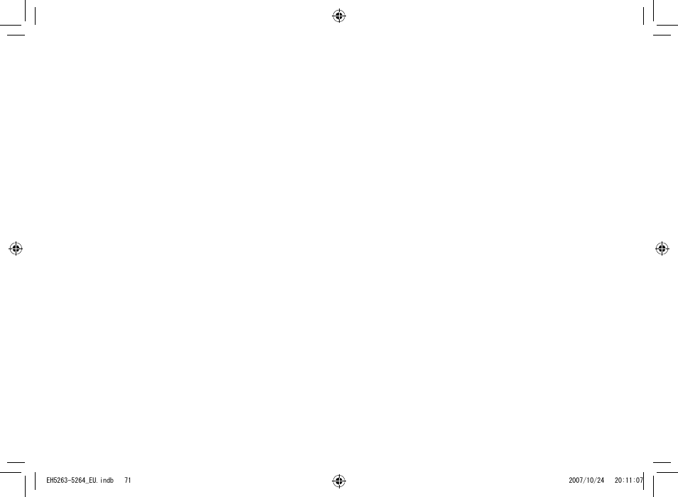 Panasonic EH5264 User Manual | Page 71 / 72