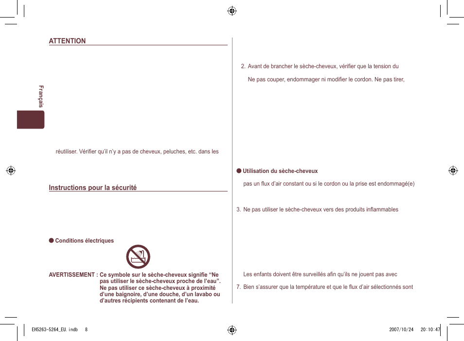 Panasonic EH5264 User Manual | Page 8 / 72