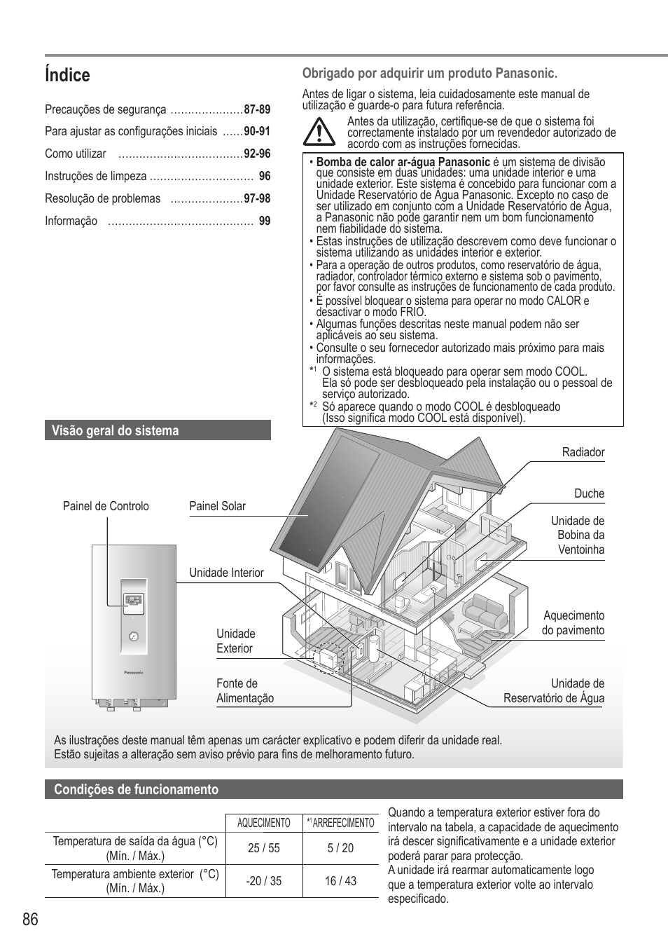Índice | Panasonic WHSDC12F9E8 User Manual | Page 86 / 100