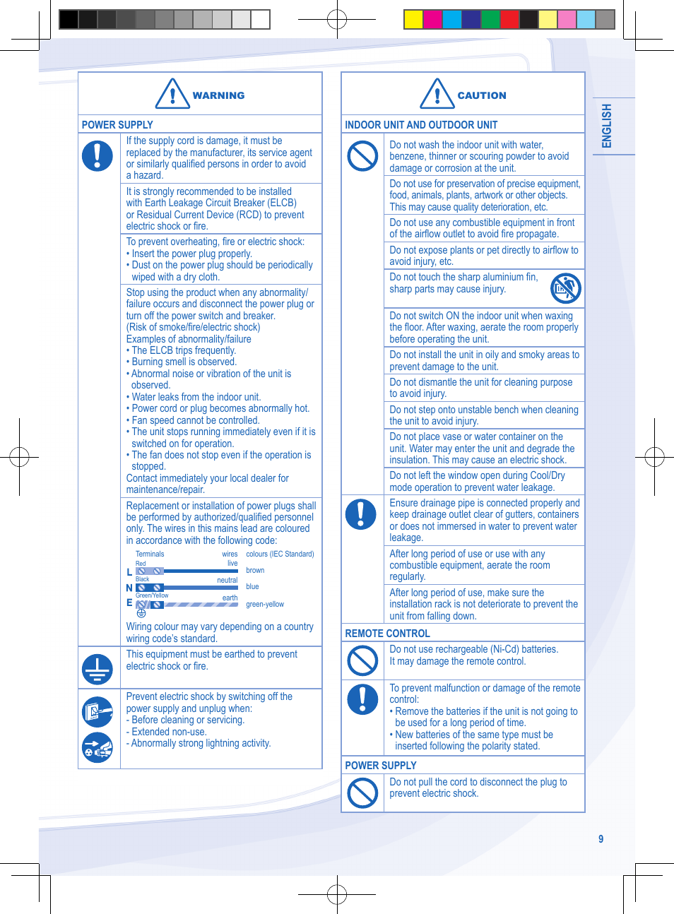 Panasonic CSYE18MKE User Manual | Page 9 / 72