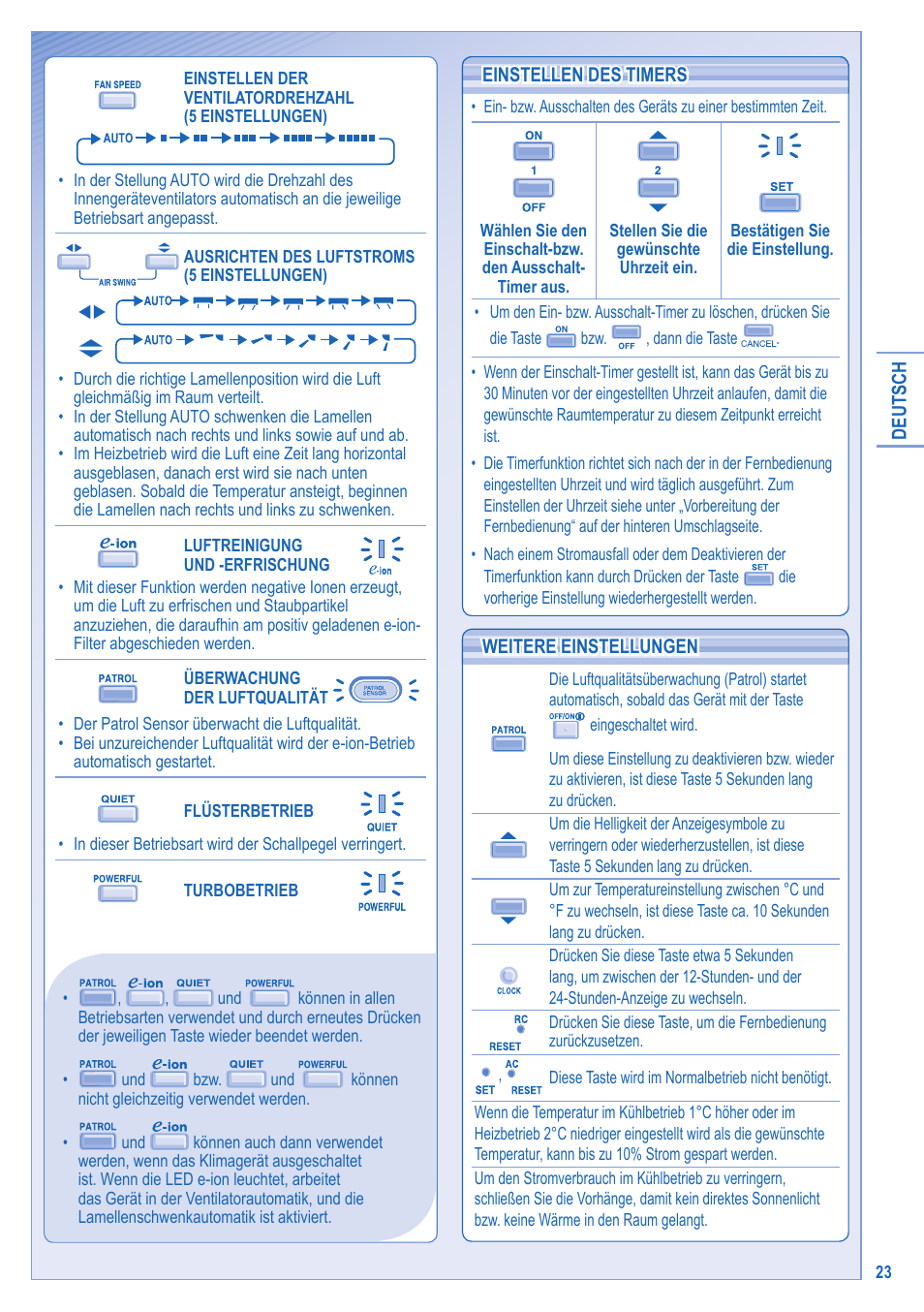 Panasonic CUE21HKE User Manual | Page 23 / 56
