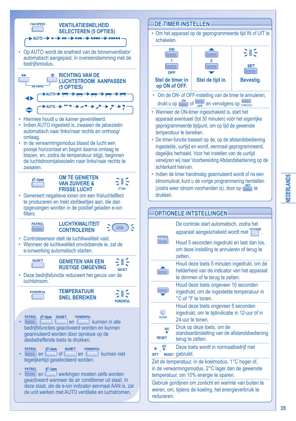 Panasonic CUE21HKE User Manual | Page 35 / 56