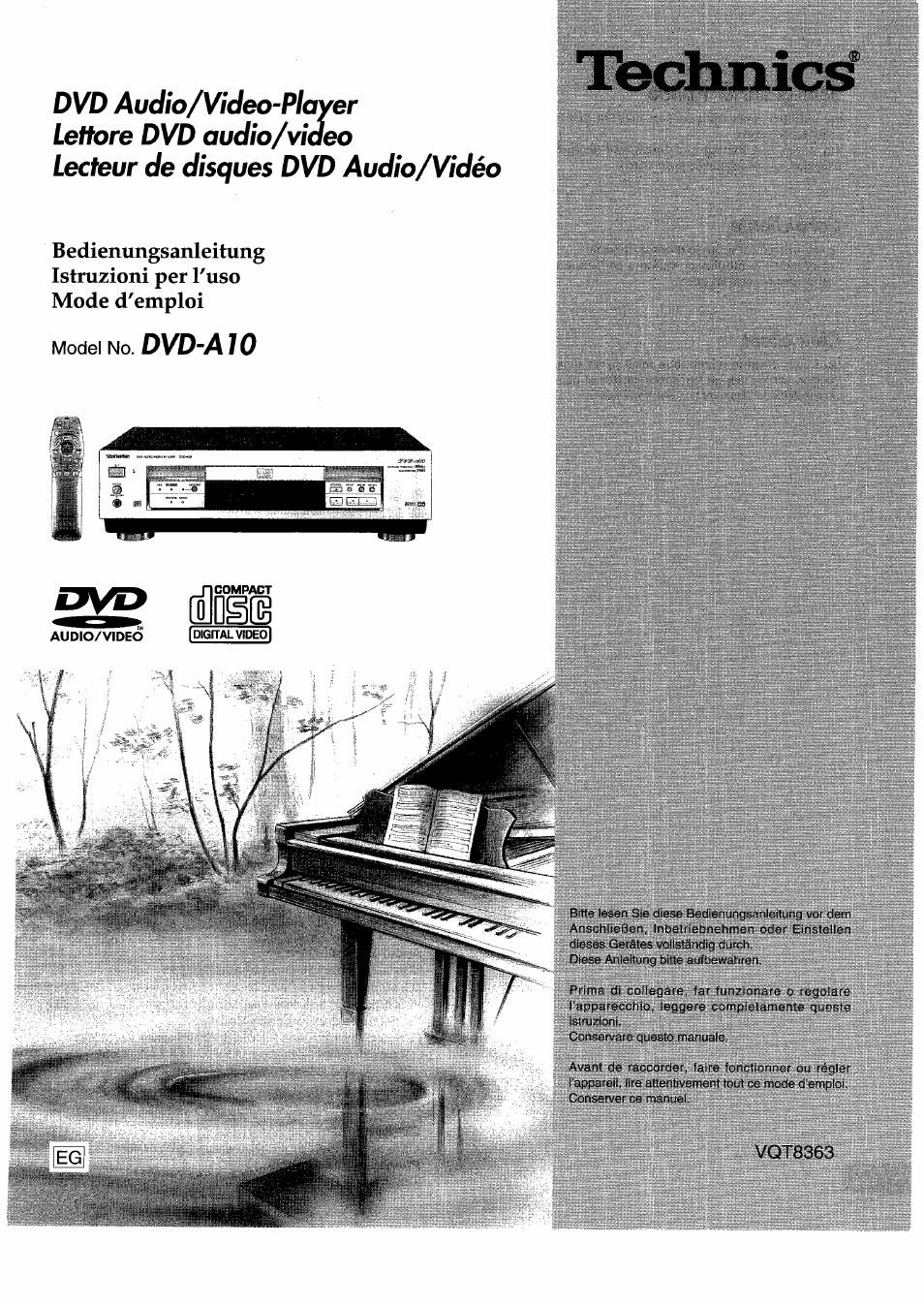 Panasonic DVDA10 User Manual | 108 pages