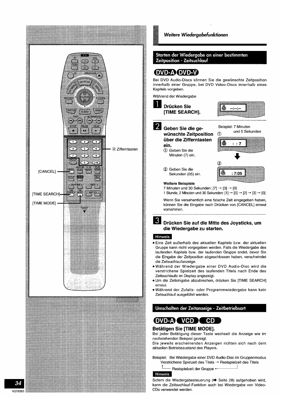 Weitere beispiele | Panasonic DVDA10 User Manual | Page 34 / 108