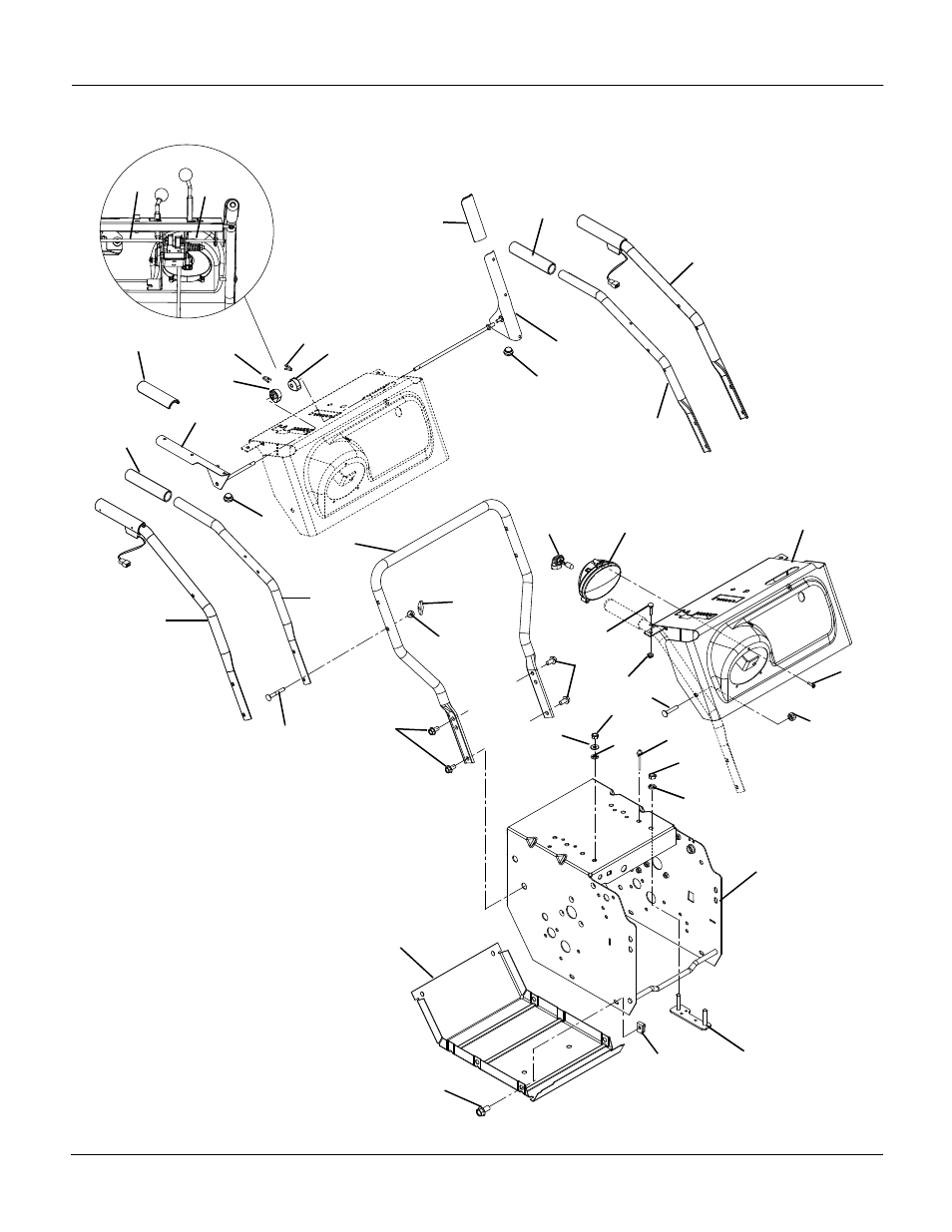 Handlebars, lever controls, panel and dash, Andlebars, Ever | Ontrols, Anel | Ariens Sno-Thro 921001 - ST824E User Manual | Page 15 / 28