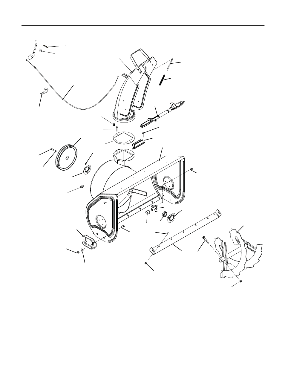 Chute and auger, Hute, Uger | Ariens Sno-Thro 921001 - ST824E User Manual | Page 19 / 28