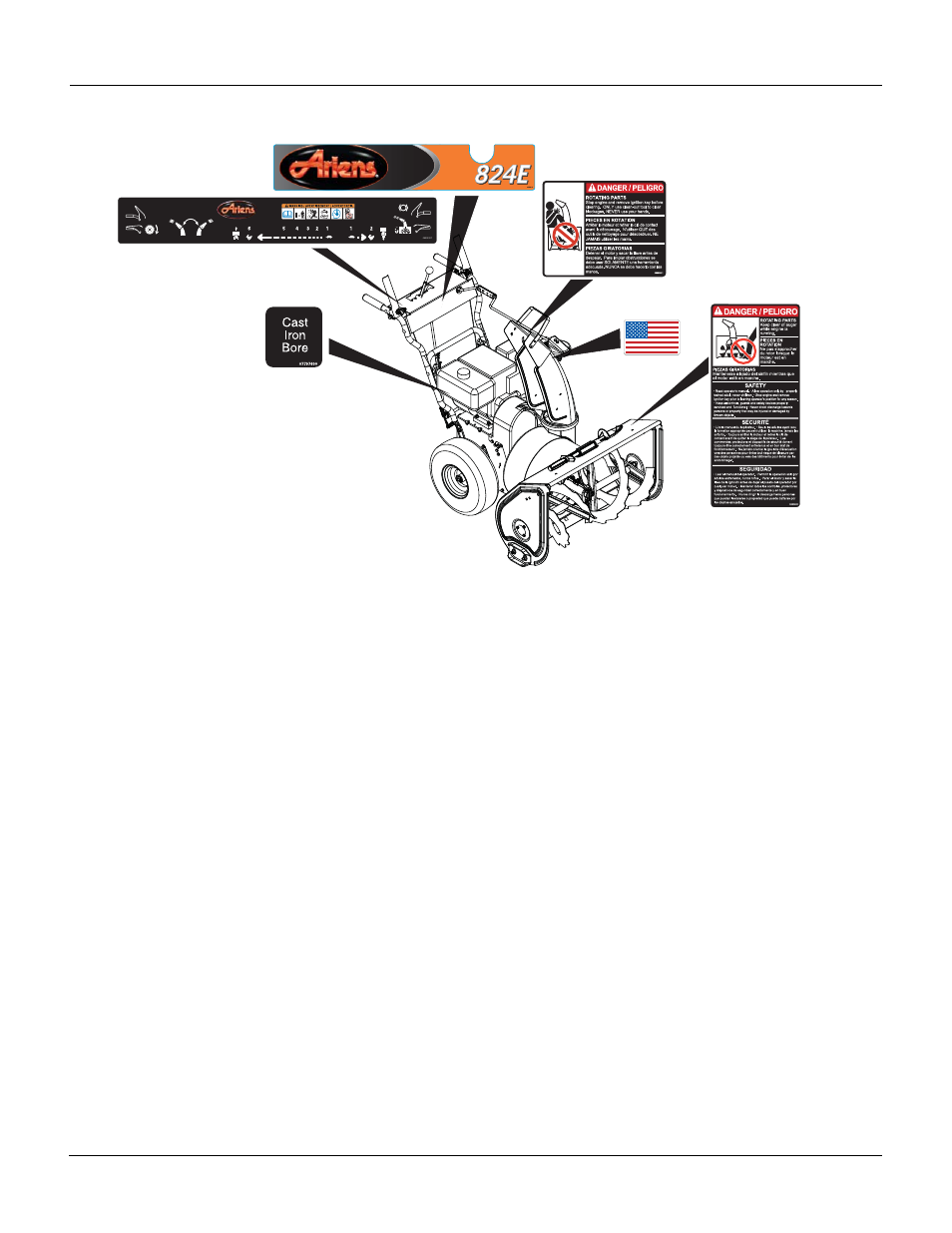 E c a ls | Ariens Sno-Thro 921001 - ST824E User Manual | Page 4 / 28
