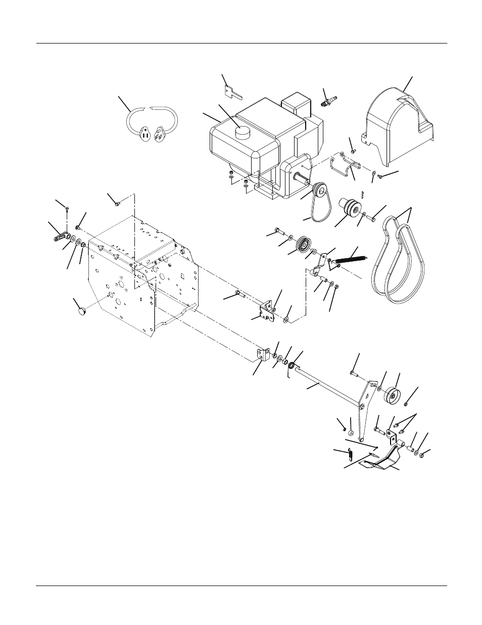 Engine and belt drive, Ngine, Rive | Ariens Sno-Thro 921001 - ST824E User Manual | Page 6 / 28