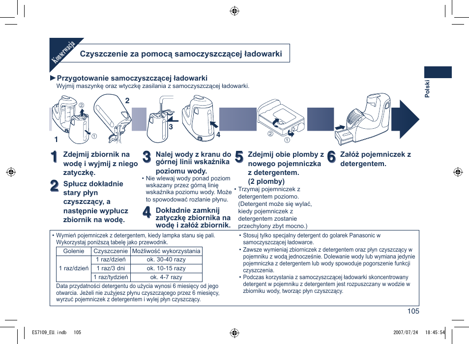 Panasonic ES7109 User Manual | Page 105 / 184