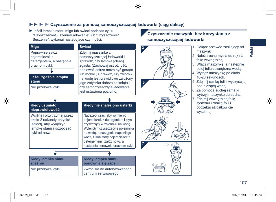 Panasonic ES7109 User Manual | Page 107 / 184