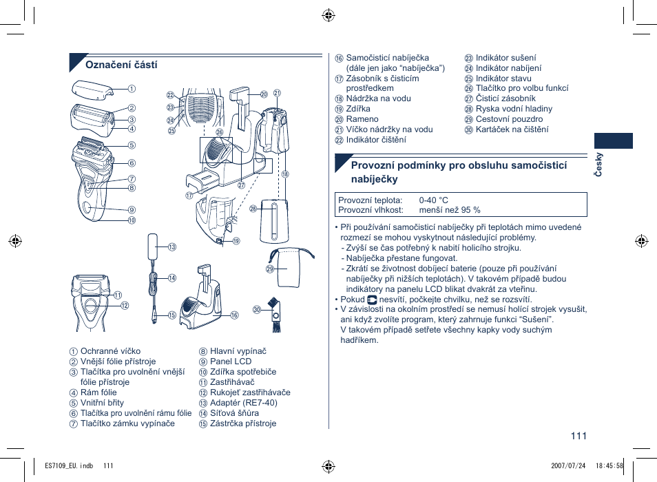 Panasonic ES7109 User Manual | Page 111 / 184