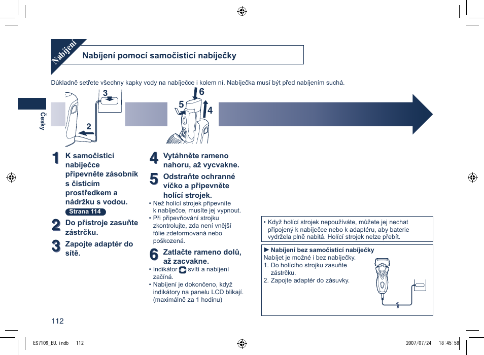 Panasonic ES7109 User Manual | Page 112 / 184
