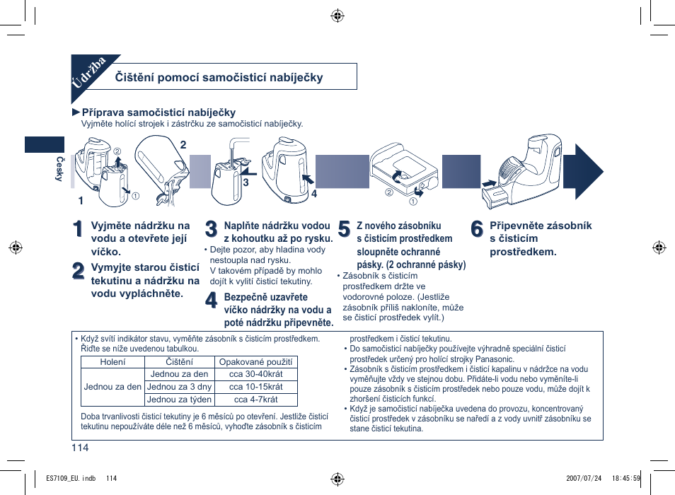 Panasonic ES7109 User Manual | Page 114 / 184