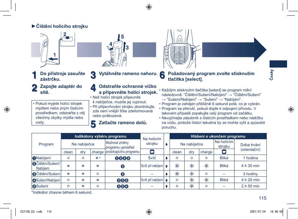 Panasonic ES7109 User Manual | Page 115 / 184