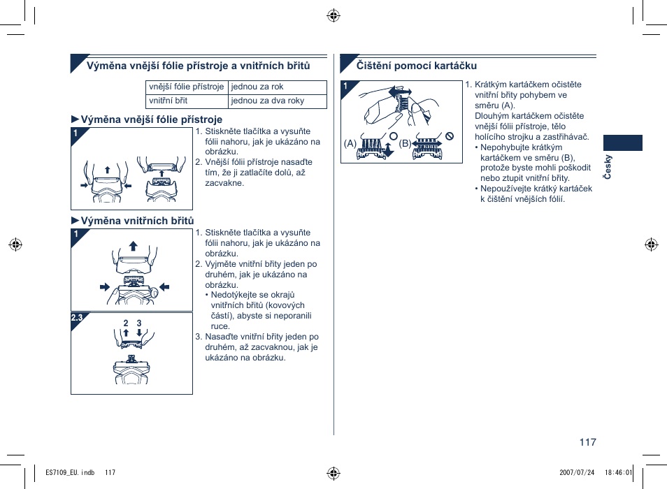 Panasonic ES7109 User Manual | Page 117 / 184