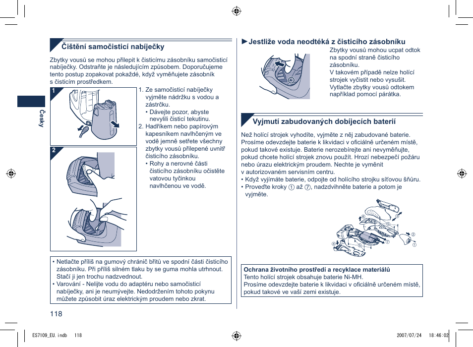 Panasonic ES7109 User Manual | Page 118 / 184